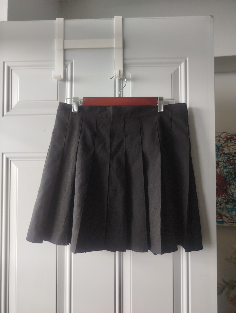 Classic Black Pleated Women's Skirt